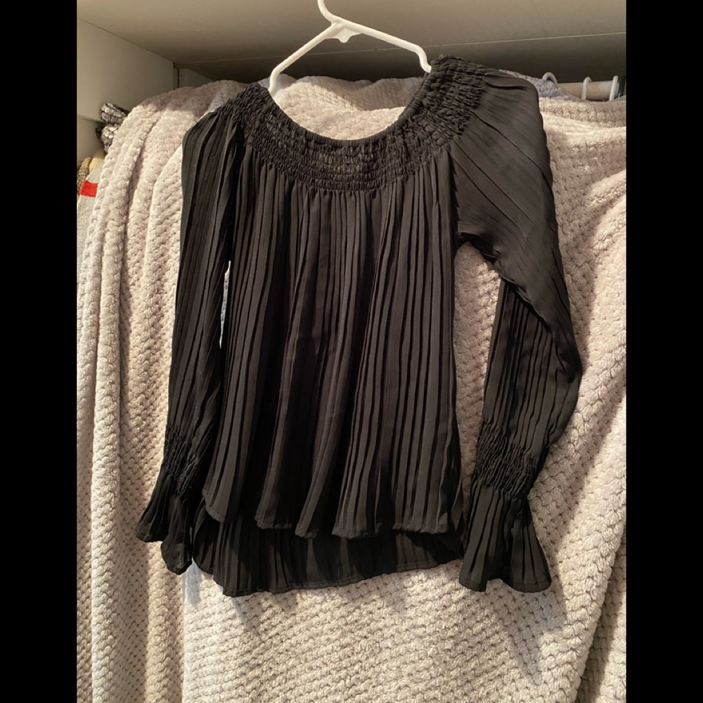 Black long sleeve top